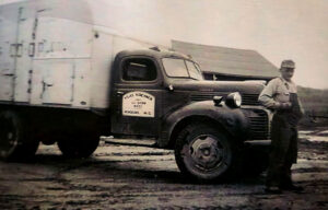 Family photo of JDK Logistics milk hauling roots, Pete's first truck