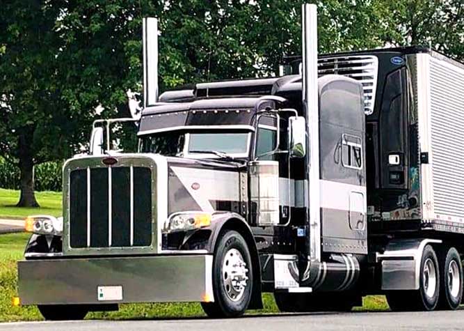 Semi truck from the fleet of JDK Logistics nationwide freight broker and transportation shipping services